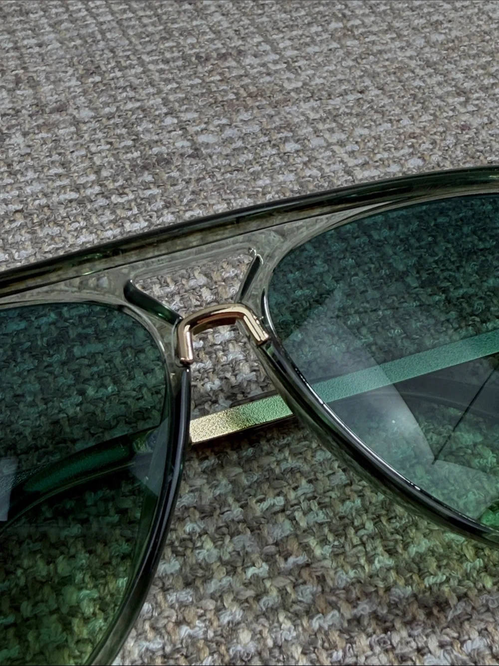 Aviator Sunglasses - Green Lenses grandpa look 90’s Y2K